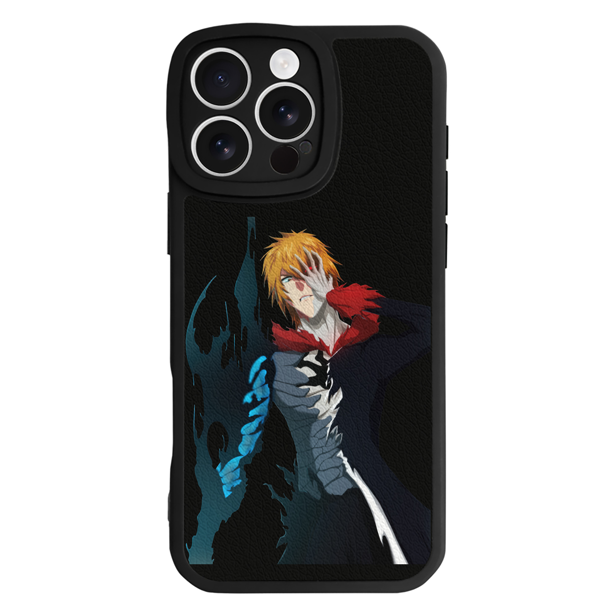 ブリーチ 黒崎一護（くろさき いちご）BLEACH Kurosaki Ichigo 【iPhone 16シリーズ対応】シリコンスマホケース（レザー調） 材質：シリコン